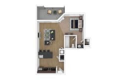 Blue floorplan
